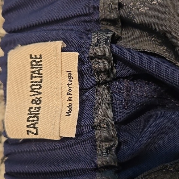 ZADIG & VOLTAIRE POMELO NAVY WOOL DRESS SLACKS. SIZE 40=LARGE. - Picture 3 of 13